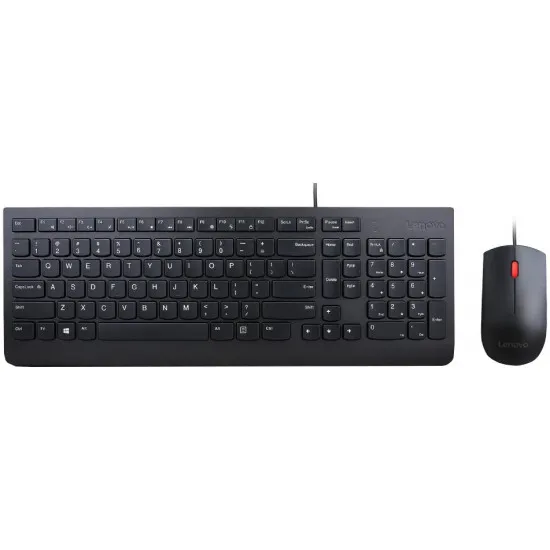 Set cu fir Lenovo Essential Wired Combo Black