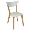 Scaun Eva Cameroon White / Bella beech PU