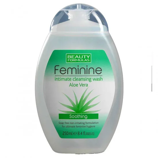 Жидкое интимное мыло Beauty Formulas Feminine Intimate Cleansing Wash Aloe Vera с экстрактом алоэ, 250 мл