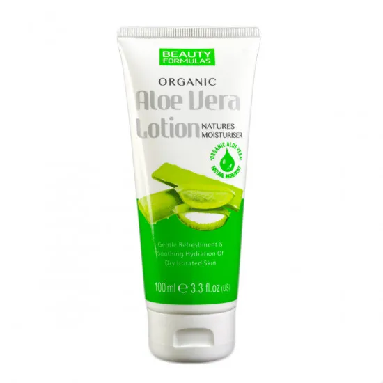 Beauty Formulas Organic Aloe Vera Lotion - Loțiune pentru față cu extract de aloe