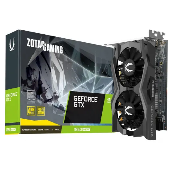 Видеокарта Zotac GeForce GTX 1650 SUPER Twin Fan 4GB GDDR6 (4 ГБ/GDDR6/128 бит)