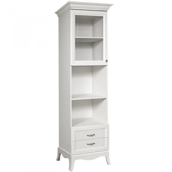 Dulap penal cu vitrină Ярцево Ameli АМШ2/1[5] (65.7 cm) два ящика и витраж, White