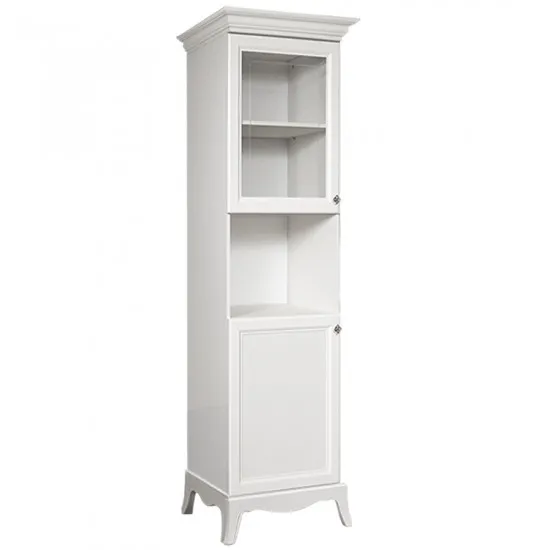 Dulap penal cu vitrină Ярцево Ameli АМШ2/1[4] (65.7 cm) малая дверь и витраж, White