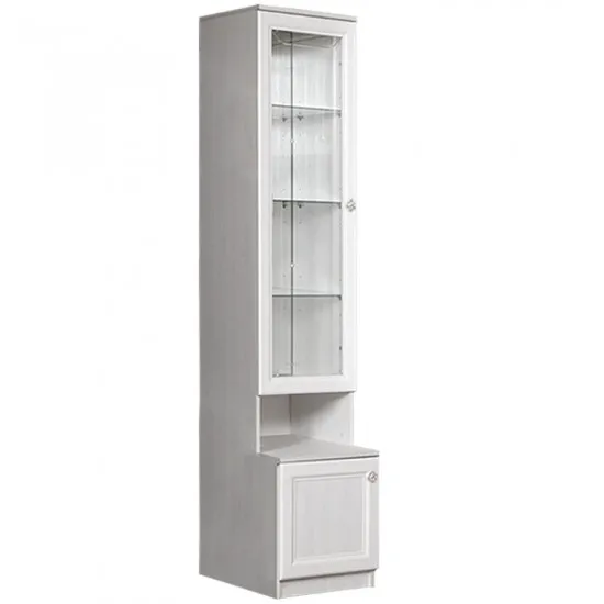 Dulap penal cu vitrină Ярцево Ameli АМП-2С (44 cm) stânga, cu vitraj, White