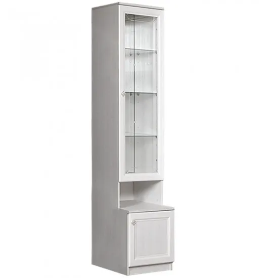 Dulap penal cu vitrină Ярцево Ameli АМП-2C (44 cm) dreapta, cu vitraj, White