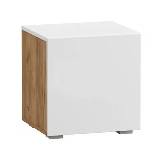 Tumbă Mobi Альба (40 cm), Дуб Золотой CRAFT, Белый премиум