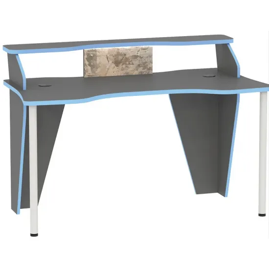 Masă calculator Mobi Индиго 12.61, Dark gray / Graffiti