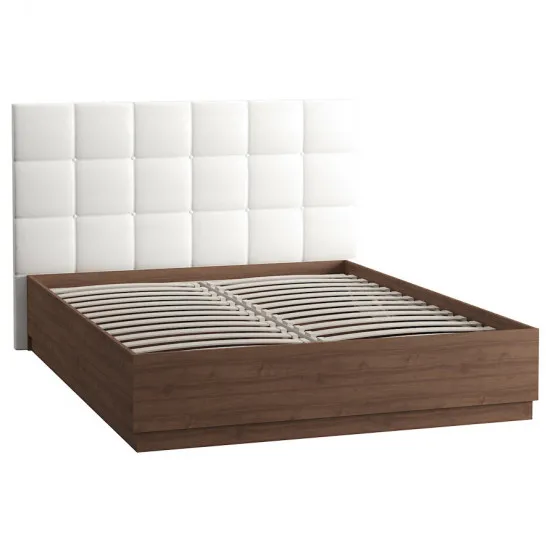 Pat Mobi Kameia 11.04 (160 x 200 cm), Орех Селект Каминный К 020, Эко 100 к/з (Гранд Белый)*