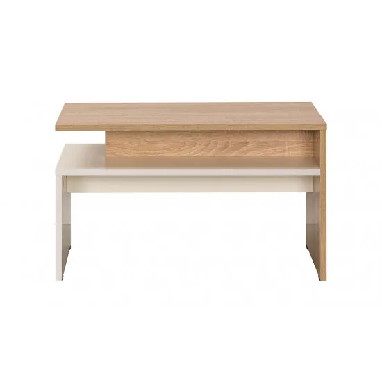 Măsuță de cafea Mobi Лайт 03.235 (70 cm x 40 cm), Дуб сонома, Белый