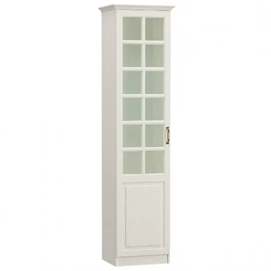 Dulap cu vitrină Mobi Liverpool (50 cm), Белый, ясень ваниль