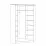 Dulap pentru haine Mobi Liverpool 13.124 (109.9 cm), White,/ Ash Vanilla