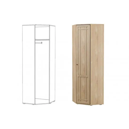 Dulap de colț Mobi Marco 03.224 (66.2 cm), Дуб сонома