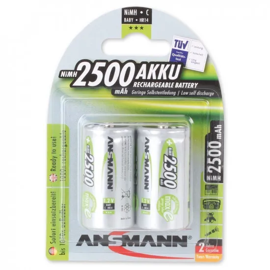 NiMH rechargeable battery Baby C / HR14 / 1.2V, 2500мАh, 2 pack