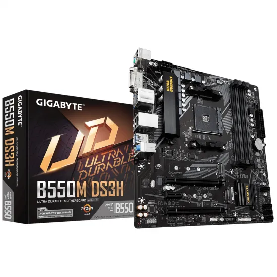 Placă de bază GIGABYTE B550M DS3H 1.0 mATX (AM4/AMD B550)