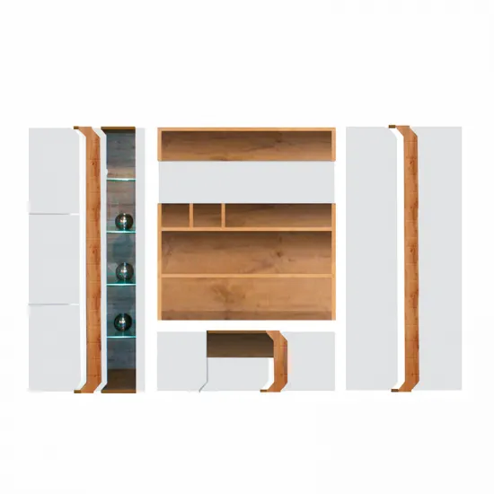 Living modular Fadome Loft (302 cm), дуб ланселот/белый