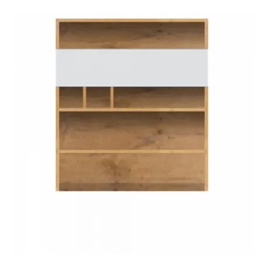 Raft de perete Fadome LOFT L5 1300 mm, White/Wood