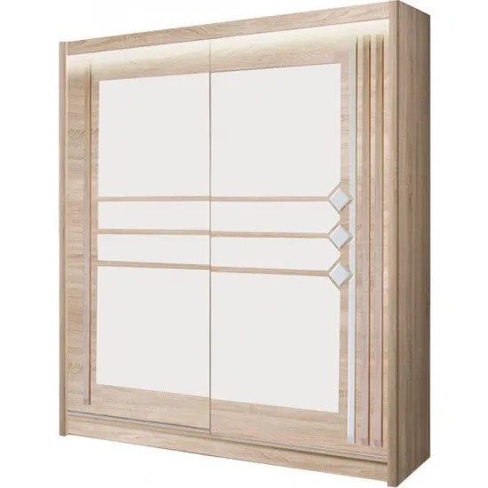 Dulap-cupeu Fadome Carmen CAR-20 (200 cm), Wood/White