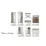 Dulap cu vitrină Fadome Roma ROM2 (90 cm), Wood/White/Grey
