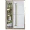 Dulap cu vitrină Fadome Roma ROM2A (90 cm), Wood/White/Grey