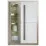 Dulap cu vitrină Fadome Roma ROM2A (90 cm), Wood/White/Grey