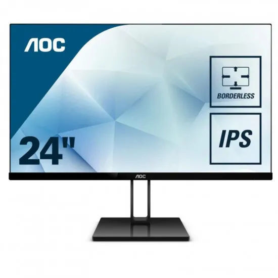 Monitor 23,8 " AOC 24V2Q, Black (IPS, 1920x1080, 5 ms, 76 Hz)