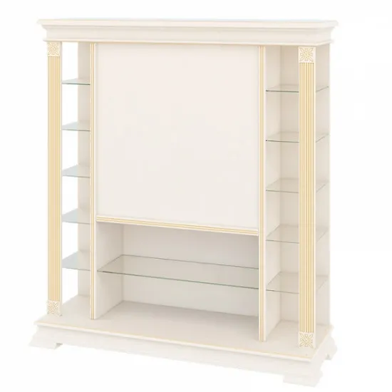 Тумба под ТВ Neman Афина МН-222-09 (148 см), Крем с золотой патиной