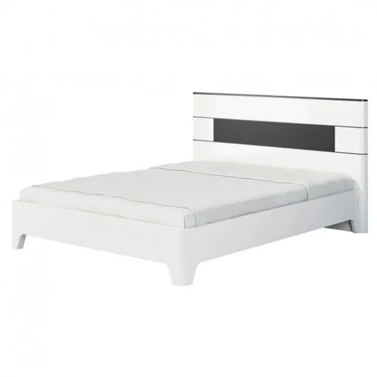 Кровать Neman Верона МН-024-01М (160 x 200 см), Белый глянец / Черный мат