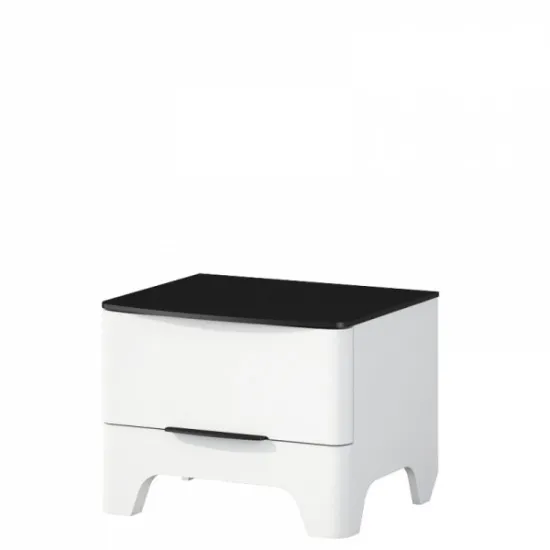 Noptieră Neman Verona МН-024-02 (51 cm), Белый глянец / Черный мат