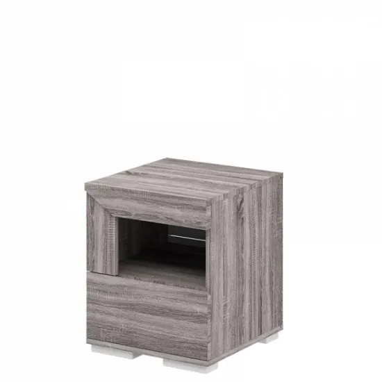 Noptieră Neman Cristal МН-131-02 (44 cm), Дуб сонома трюфель / Шампанье металлик