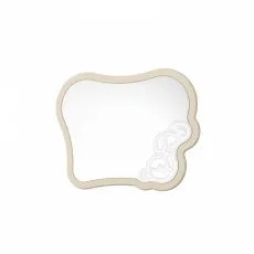 Oglinda de perete Неман Sofia МН-025-08 (102 cm) , Крем глянец / Декор фрез с серебрян патиной