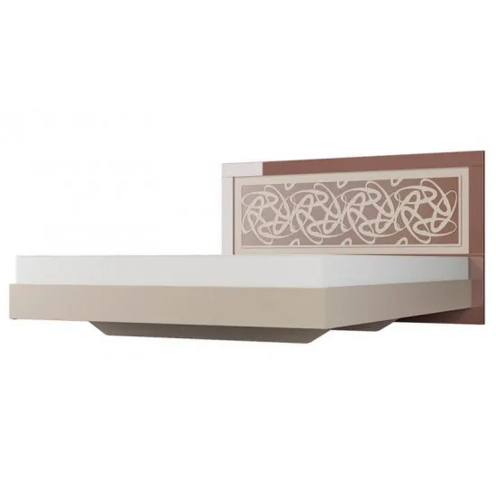 Кровать Neman Эллипс МН-118-01 (160 x 200 см), Капучино глянец / Св коричн глянец