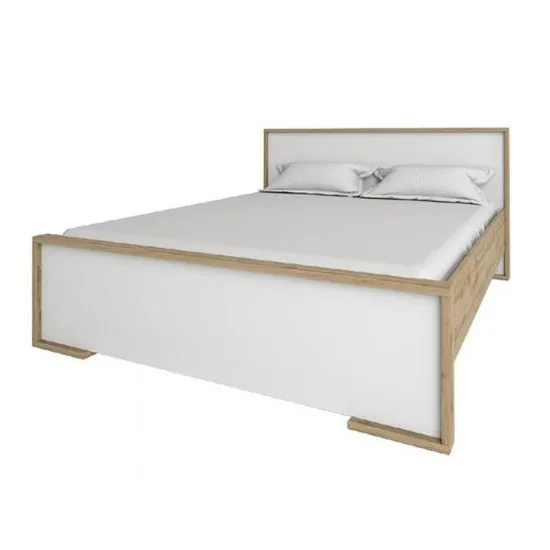 Кровать СОКМЕ Франческа (160 x 200 см), Дуб вотан /белый