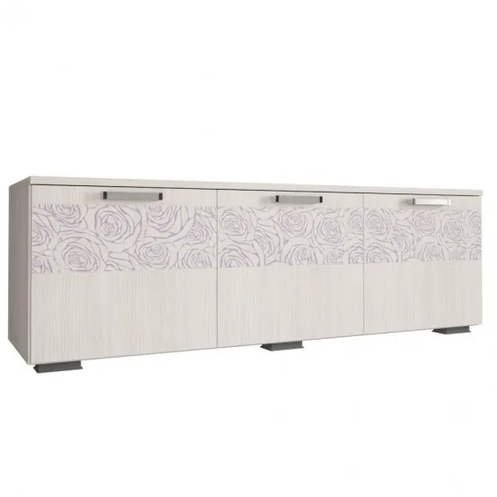 Comoda TV Astrid Marsela 1 ЦРК.МРС.01:(М-11) тумба (3 ств.), (120 cm), Ясень анкор белый