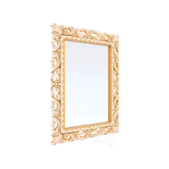 Oglinda de perete КМК Baghira 2 0465.10 (87 cm) , Белый / Золото