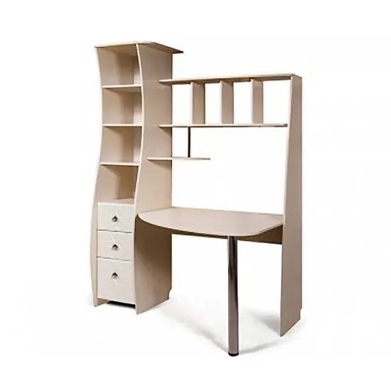 Стол письменный KMK ЖЕМЧУЖИНА 01 Правый (0380.17), Венге светлый / Ясень жемчужный