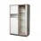 Dulap cu vitrină KMK Cristal 0650.4 (95 cm) dreapta, Дуб юккон / Белый жемчуг