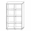 Dulap cu vitrină KMK Cristal 0650.4 (95 cm) dreapta, Дуб юккон / Белый жемчуг