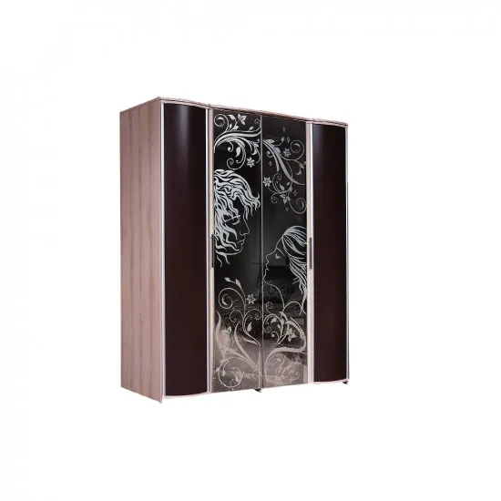 Dulap pentru haine КМК Magie / Magie 1 0363.6 / 0652 (175 cm), Дуб шамони светл / Каштан