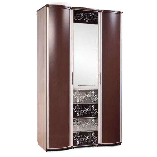 Dulap pentru haine КМК Magie 0363.10 (133 cm), Дуб шамони светл / Каштан