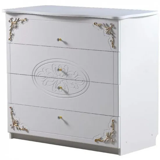 Комод KMK 0456.2-02 Розалия (97.5 см), Белый жемчуг