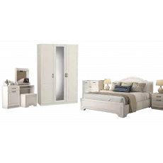 Set dormitor Mobi Liverpool 2, Белый/Ясень ваниль