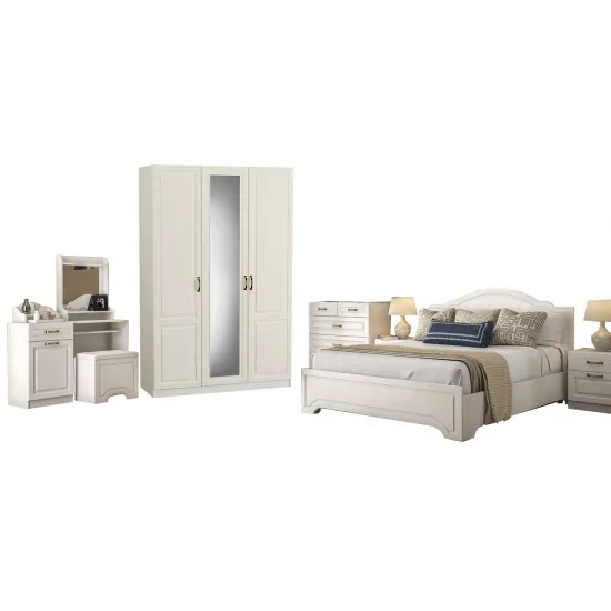 Set dormitor Mobi Liverpool 2, Белый/Ясень ваниль
