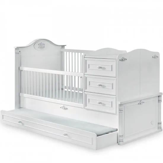 Pătuț-transformer Cilek Romantic Baby White (80x180 cm)