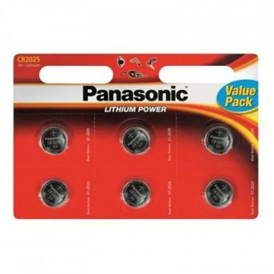Baterii rotunde Panasonic 6xCR2025 (CR-2025EL/6B)