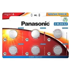 Батарейки дисковые Panasonic 6xCR2032 (CR-2032EL/6B)