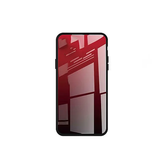 Чехол Screen Geeks Glaze для Xiaomi Redmi Note 8 Pro, Black/Red