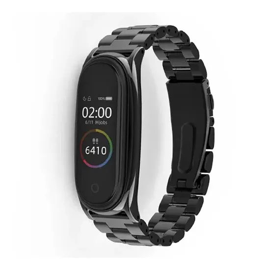 Ремешок Xiaomi Mi Band 5/6 Black (металл)