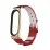 Curelușă MiJobs Mi Band 3/4/5/6 Red/Rose Gold (piele)