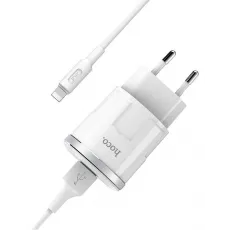 Зарядное устройство Hoco C37A, White (Lightning) Зарядное устройство Hoco C37A, White (Lightning)