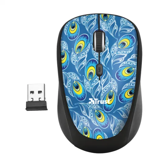 Мышь беспроводная Trust Yvi Wireless Mouse Peacock